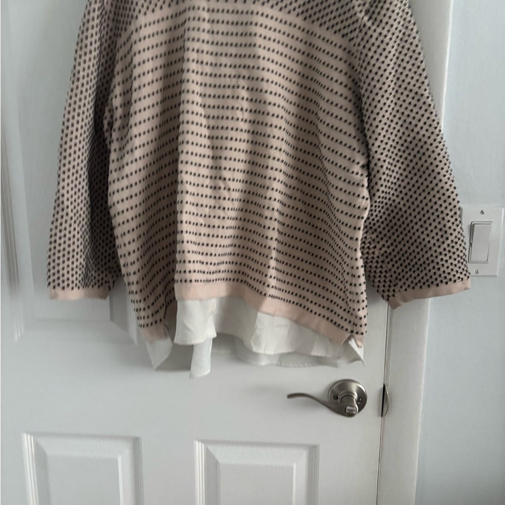 Karl Lagerfeld Beige and Black Patterned Sweater